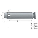 Sicherungsbolzen Kat. 2 Ø 25mm
