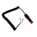 2 pol. Stecker mit Spiralkabel ca. 200 cm 12V
