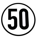Geschwindigkeitsschild 50 km/h
