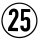 Geschwindigkeitsschild 25 km/h